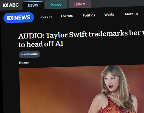 Taylor Swift Likeness Rights: Kirk Interviewed by ABC, Yahoo